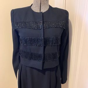 Vintage black evening suit with skirt